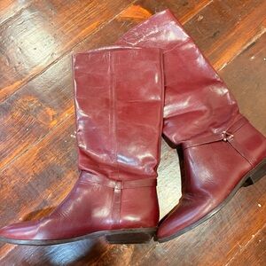 Vintage 1970’s Etienne Aigner oxblood Burgundy Leather Riding Boots